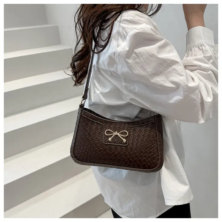 Women's Brown Bowknot Single Shoulder Bag 2025 — feature 20
