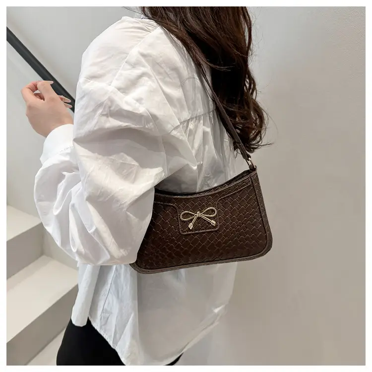 Women's Brown Bowknot Single Shoulder Bag 2025 — feature 21
