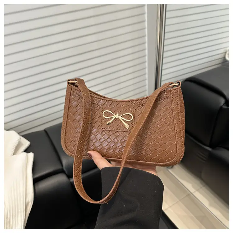 Women's Brown Bowknot Single Shoulder Bag 2025 — feature 28