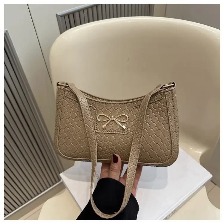 Women's Brown Bowknot Single Shoulder Bag 2025 - Image 2