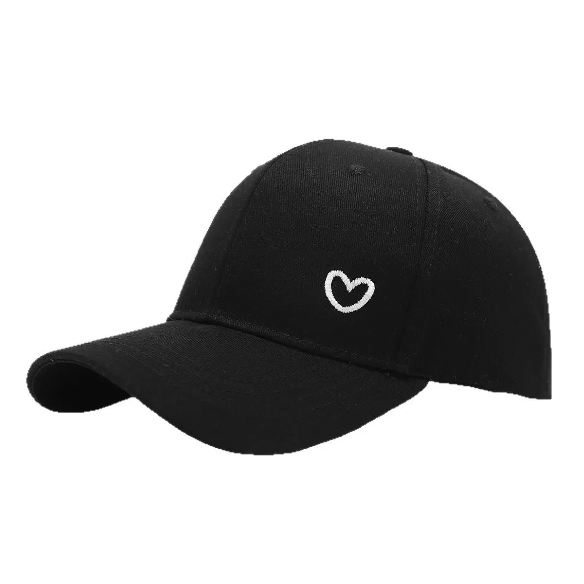 Black Heart Embroidered Baseball Cap for Men Women - Image 6