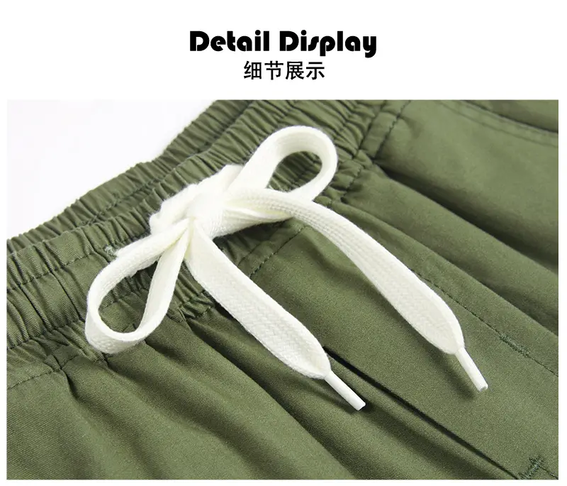 Army Green Boys Mid-Length Cargo Shorts 2025 — feature 10