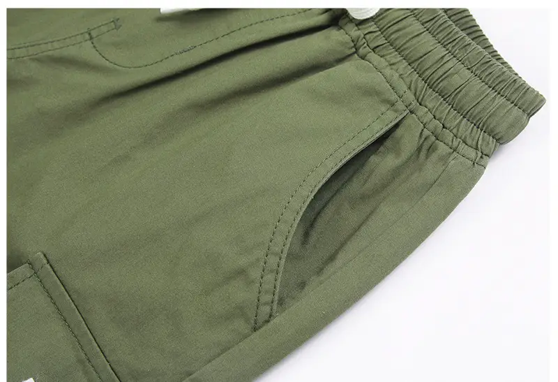 Army Green Boys Mid-Length Cargo Shorts 2025 — feature 12