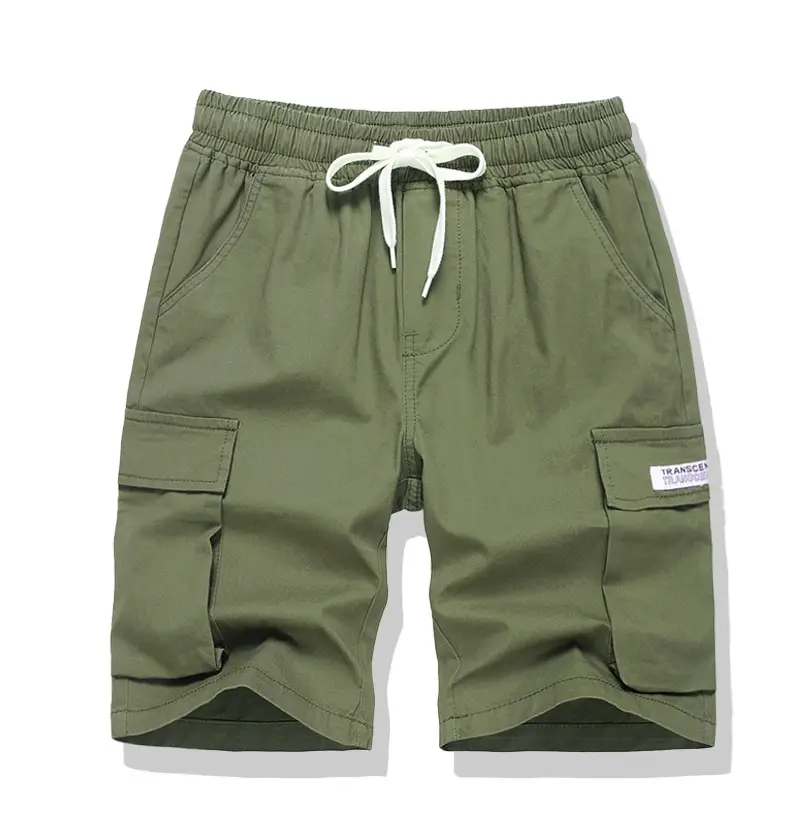 Army Green Boys Mid-Length Cargo Shorts 2025 — feature 3
