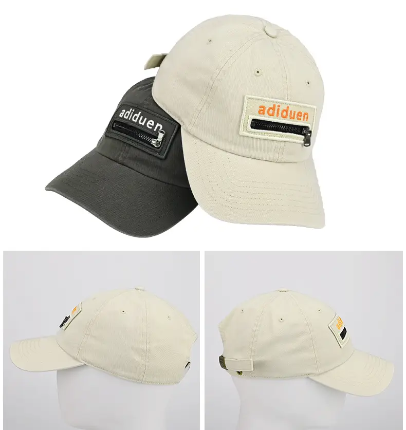Adiuden New Cross-Border Baseball Cap Turquoise Zipper — feature 13