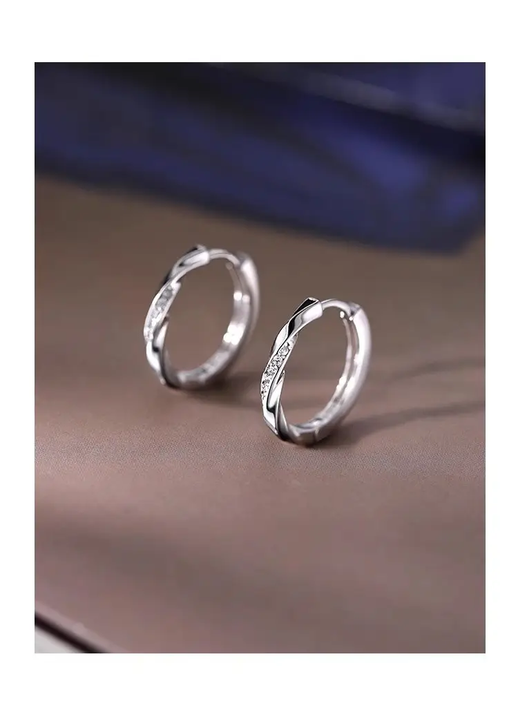 925 Silver Needle Ear Buckle Women's Earrings 2025 New — feature 2