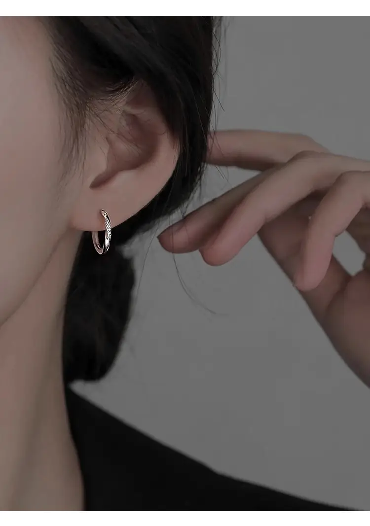 925 Silver Needle Ear Buckle Women's Earrings 2025 New — feature 6