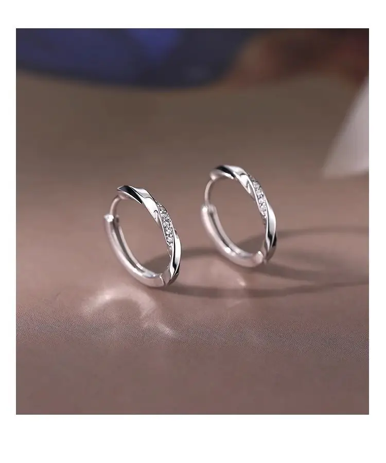 925 Silver Needle Ear Buckle Women's Earrings 2025 New — feature 8