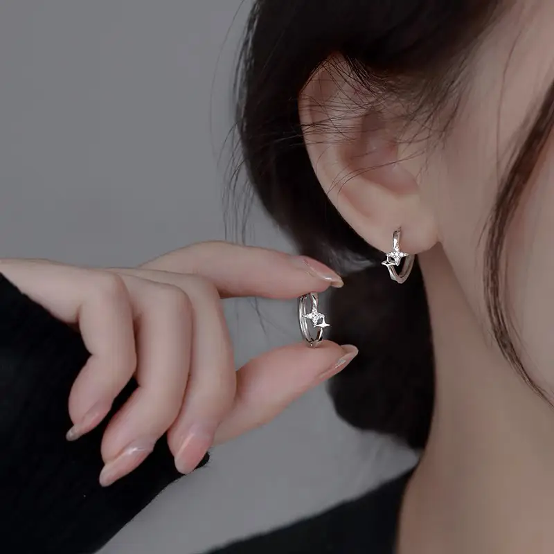 925 Silver Needle Ear Buckle Women's Earrings 2025 New - Image 104
