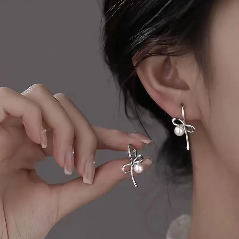 925 Silver Needle Ear Buckle Women's Earrings 2025 New - Image 24
