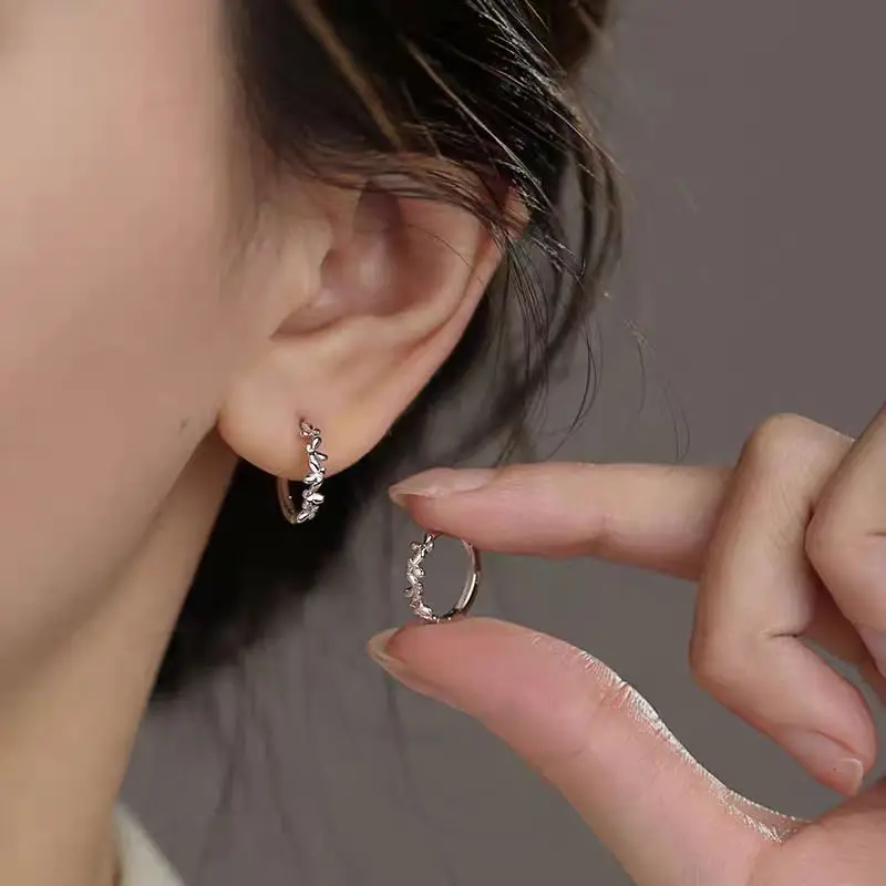 925 Silver Needle Ear Buckle Women's Earrings 2025 New - Image 39