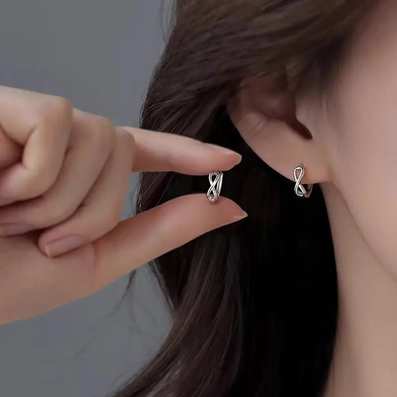 925 Silver Needle Ear Buckle Women's Earrings 2025 New - Image 45