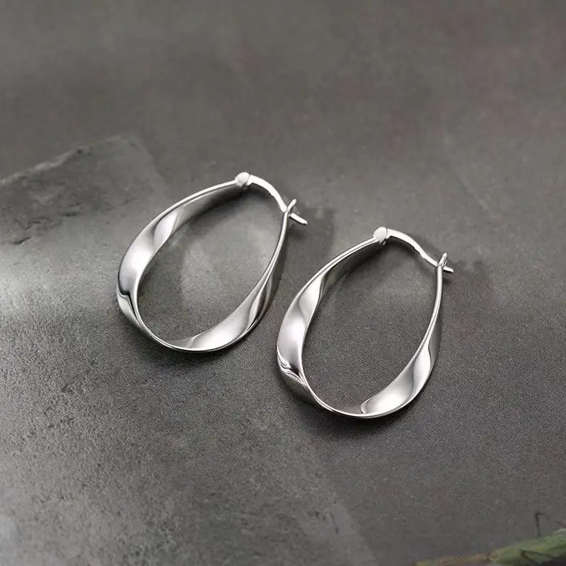 925 Silver Needle Ear Buckle Women's Earrings 2025 New - Image 50