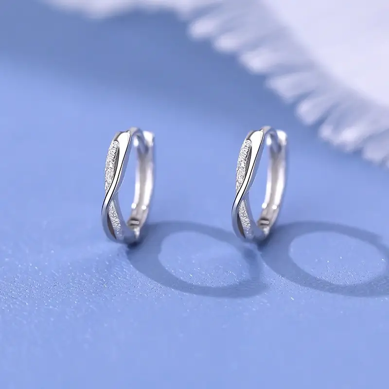 925 Silver Needle Ear Buckle Women's Earrings 2025 New - Image 79
