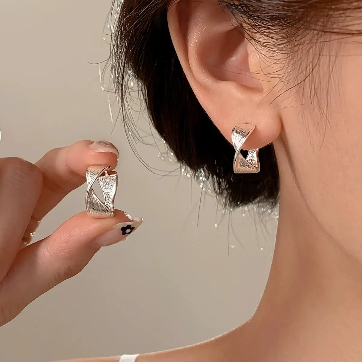 925 Silver Needle Ear Buckle Women's Earrings 2025 New - Image 83