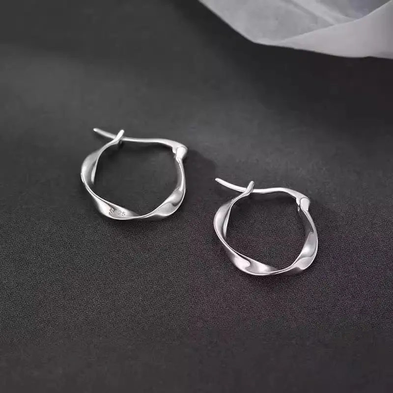 925 Silver Needle Ear Buckle Women's Earrings 2025 New - Image 86