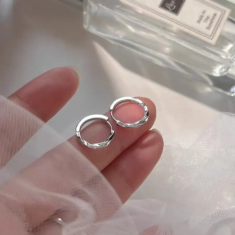 925 Silver Needle Ear Buckle Women's Earrings 2025 New - Image 9