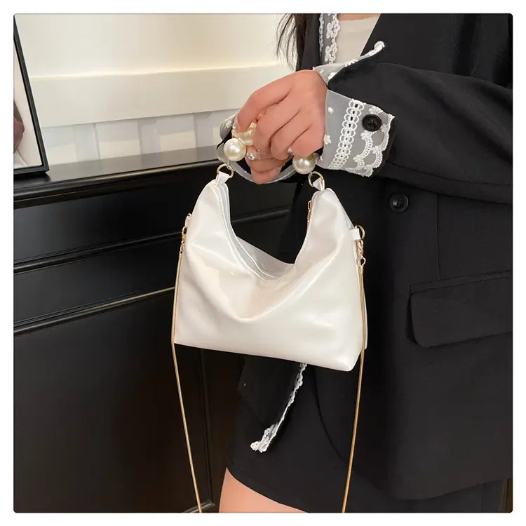 Pink Pearl Handle Shoulder Crossbody Bag for Women — feature 13