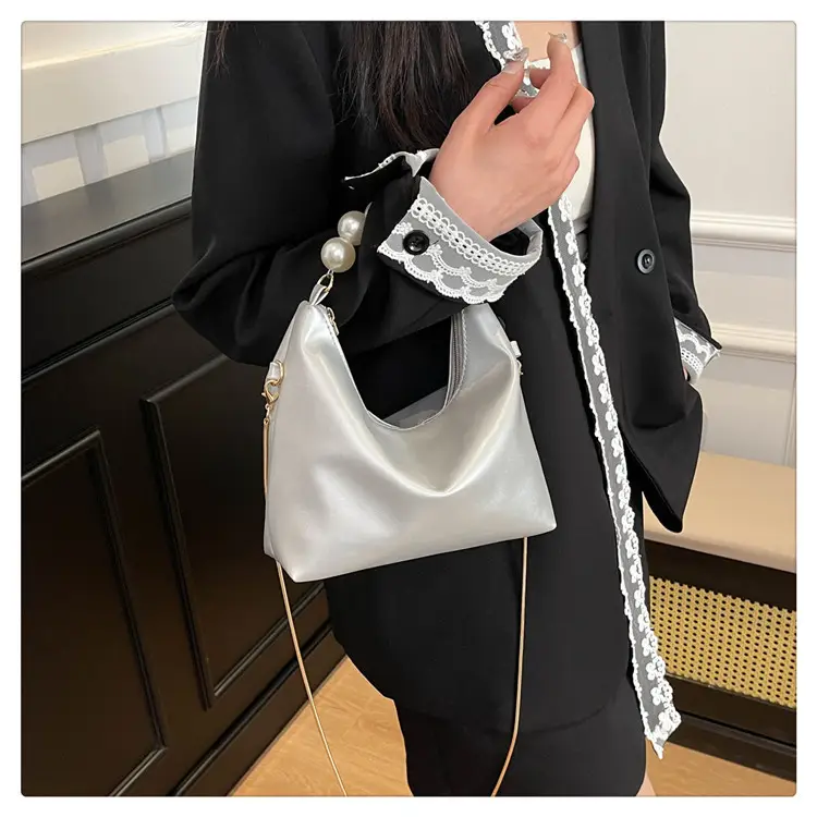 Pink Pearl Handle Shoulder Crossbody Bag for Women — feature 16