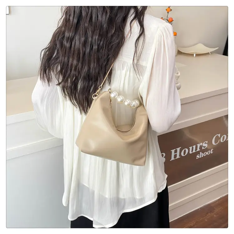 Pink Pearl Handle Shoulder Crossbody Bag for Women — feature 21