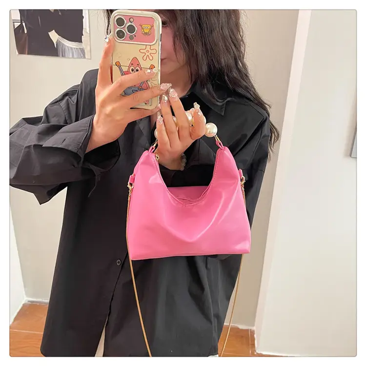 Pink Pearl Handle Shoulder Crossbody Bag for Women — feature 25