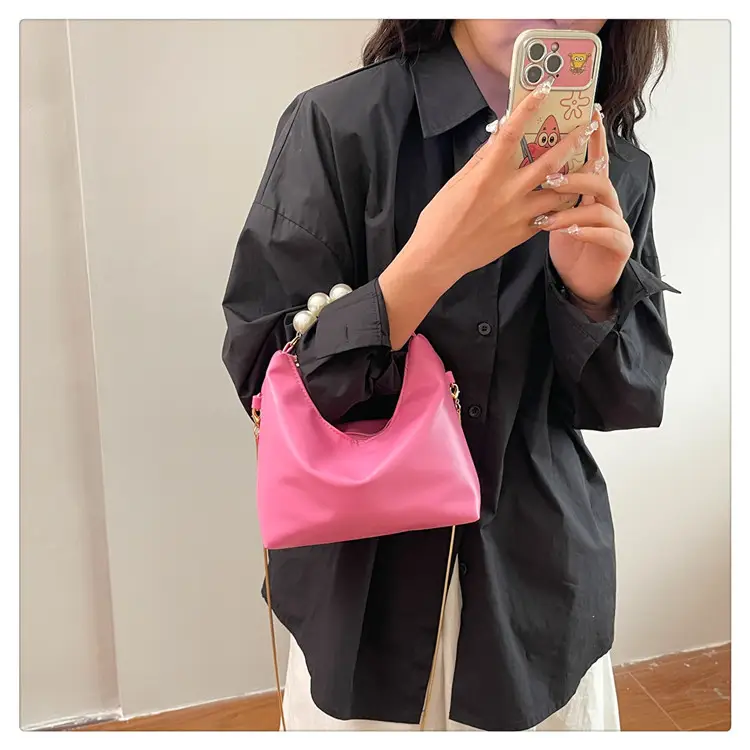 Pink Pearl Handle Shoulder Crossbody Bag for Women — feature 26