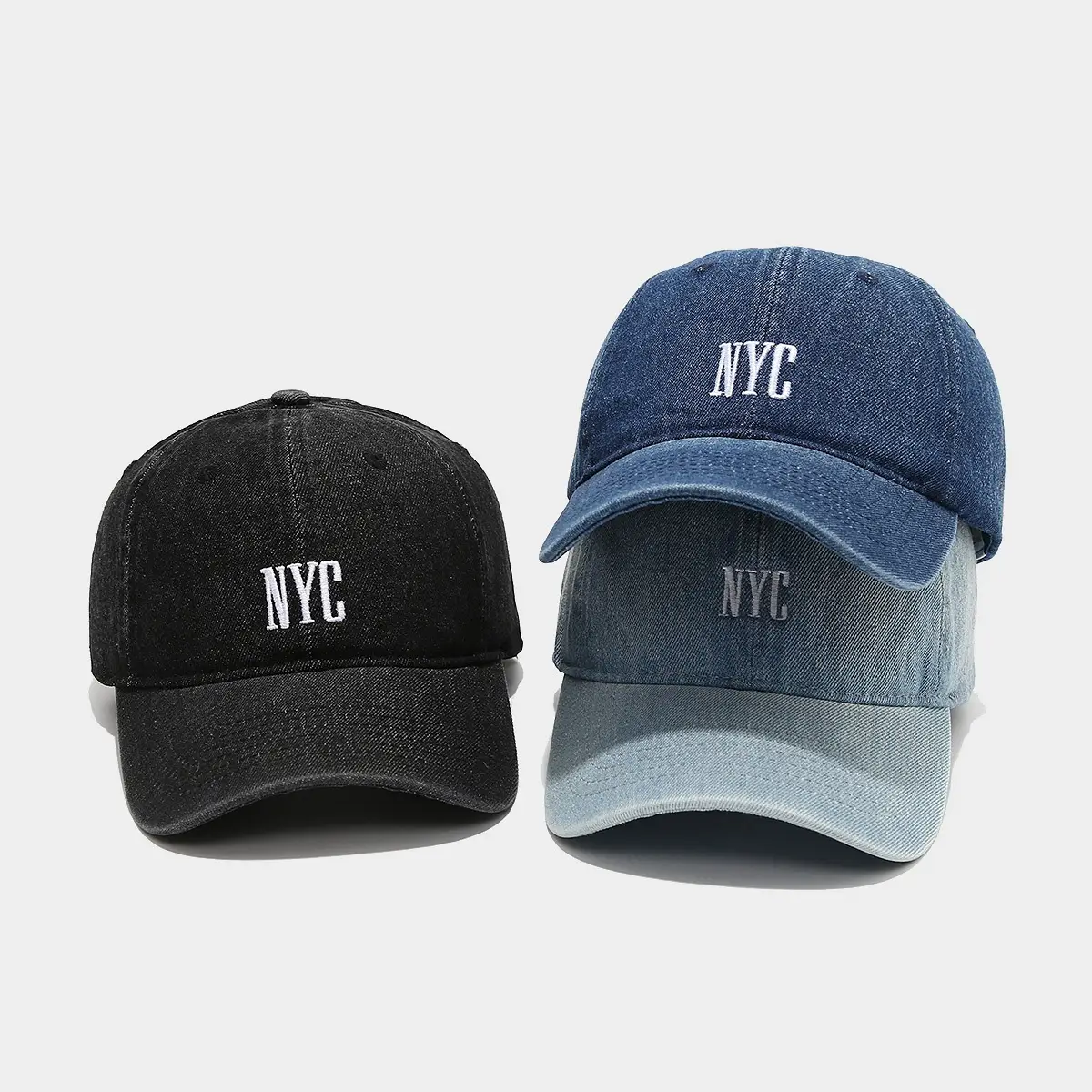 American Style Retro Denim Letter Cap Women's Artistic Tooling Hat Men's Outdoor Sports Baseball Cap - Image 6