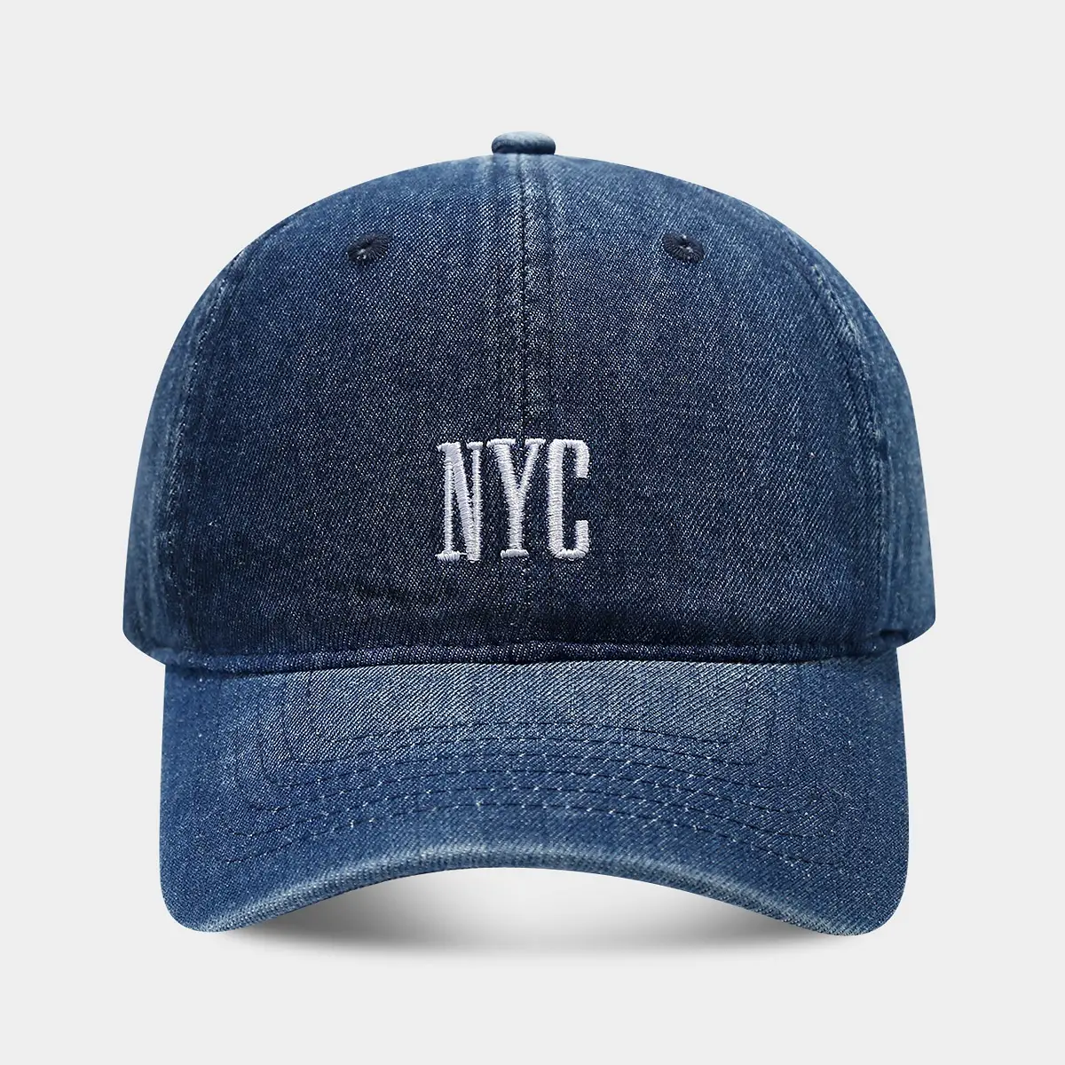 American Style Retro Denim Letter Cap Women's Artistic Tooling Hat Men's Outdoor Sports Baseball Cap - Image 2