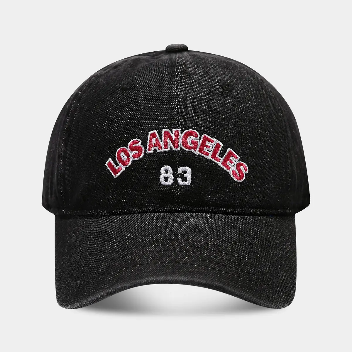 Retro Wash Denim Baseball Cap for Men Blue 83 - Image 3