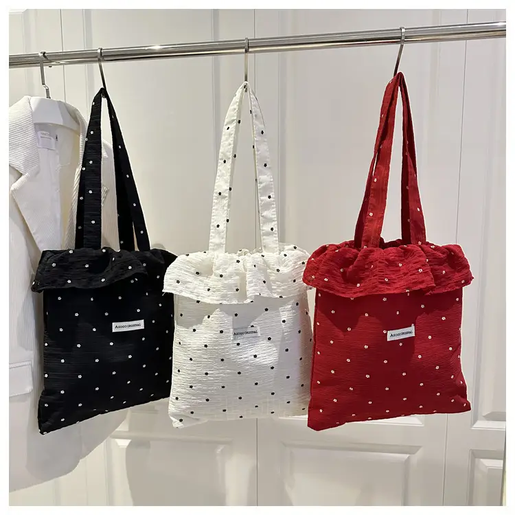 Red Ruffled Spring New Women's Commuter Bag — feature 20