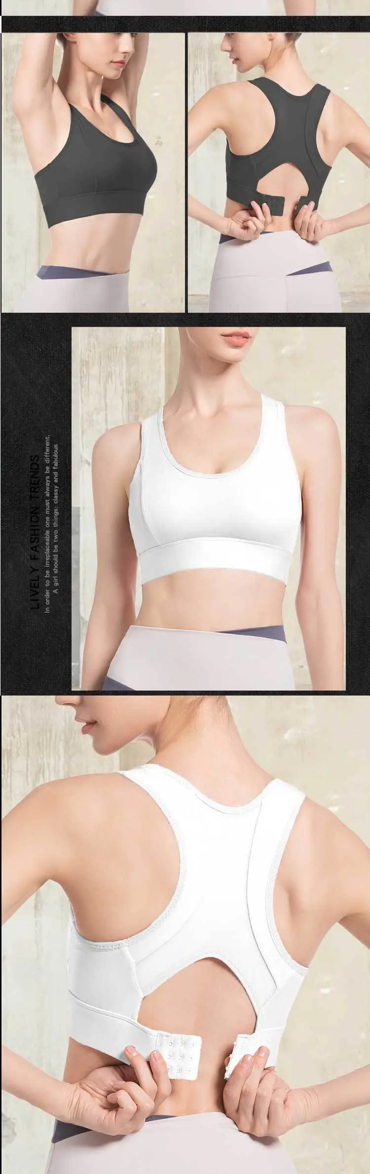 Sports Bra Women's Vest Bra Casual Running Yoga Fitness Breathable Shock-Proof Push-Up Beautiful Back No Steel Ring Cup — feature 9