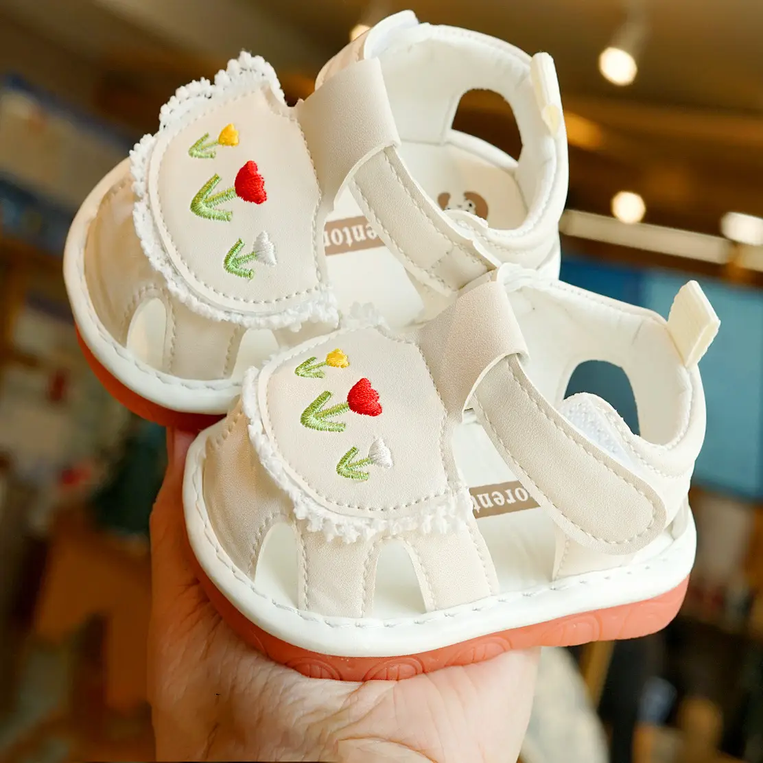 Pink Heart Toddler Sandals 1-2 Years Non-Slip Sole - Image 4