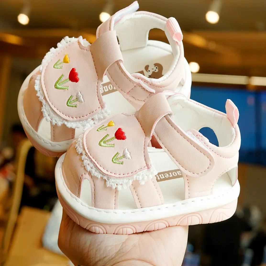 Pink Heart Toddler Sandals 1-2 Years Non-Slip Sole - Image 6