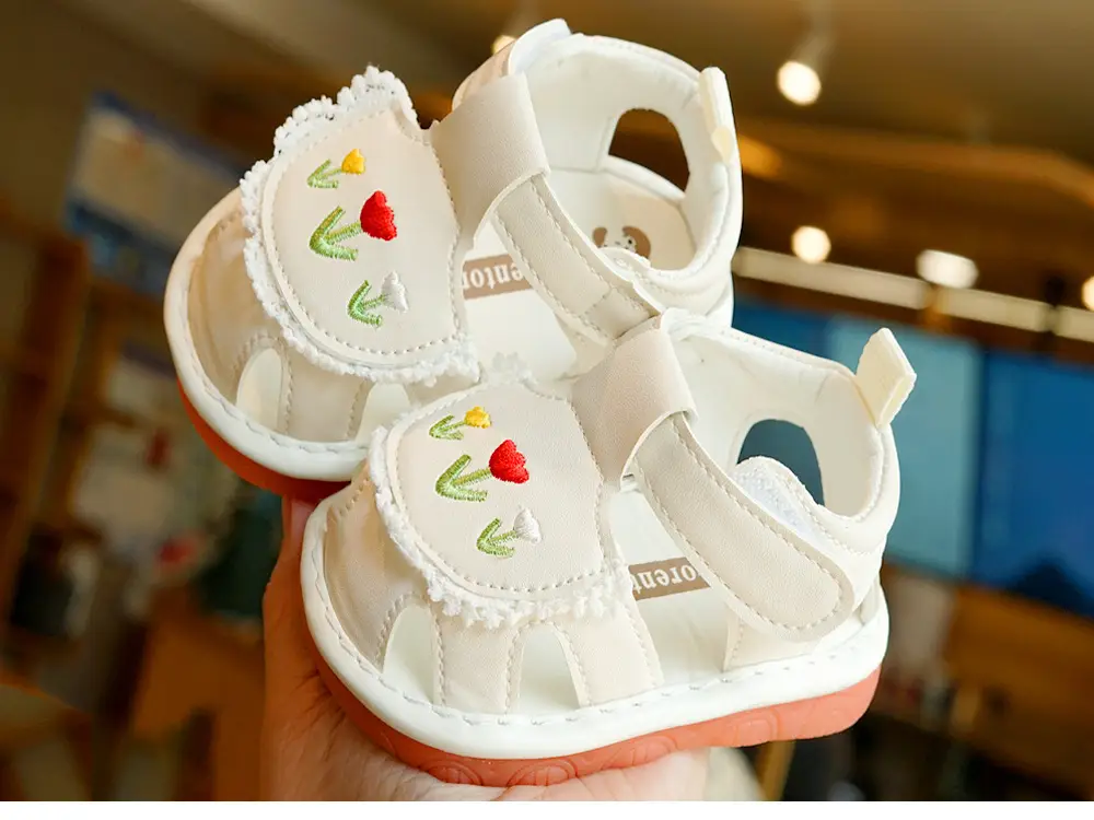 Pink Heart Toddler Sandals 1-2 Years Non-Slip Sole — feature 5
