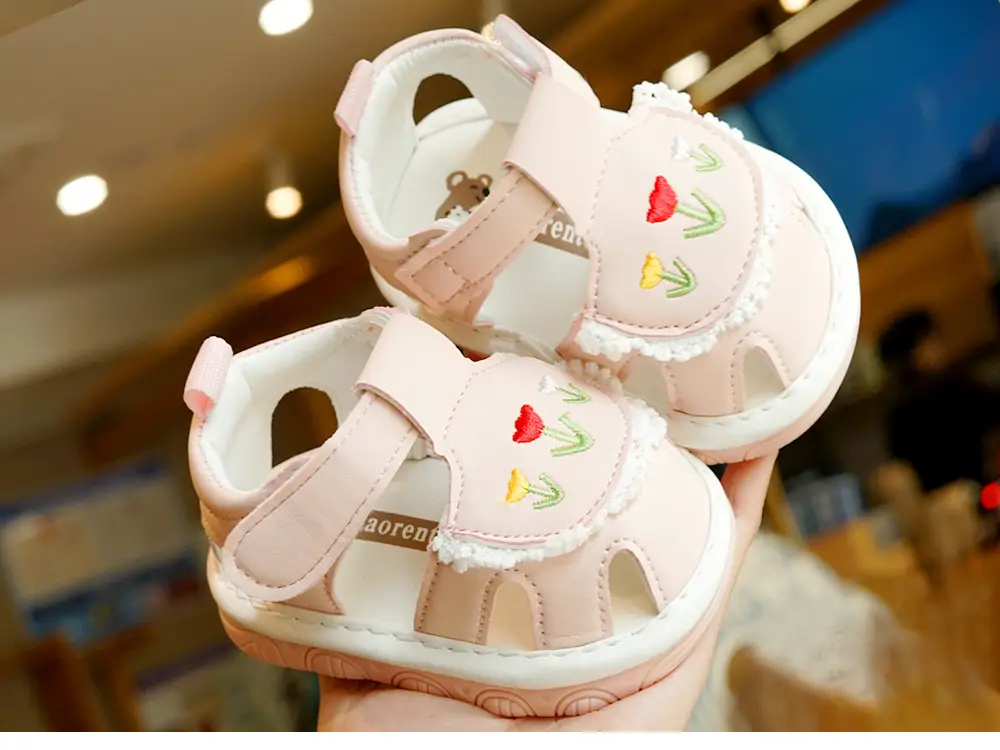 Pink Heart Toddler Sandals 1-2 Years Non-Slip Sole — feature 7