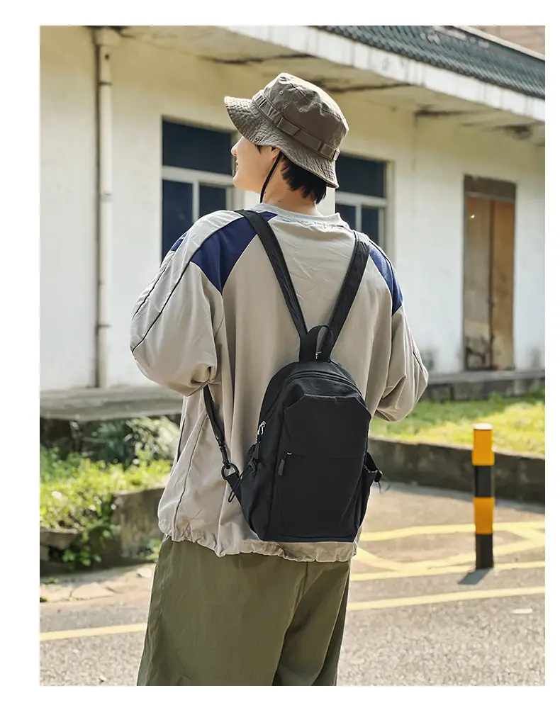 Men's Nylon Travel Backpack with 777 Design — feature 10