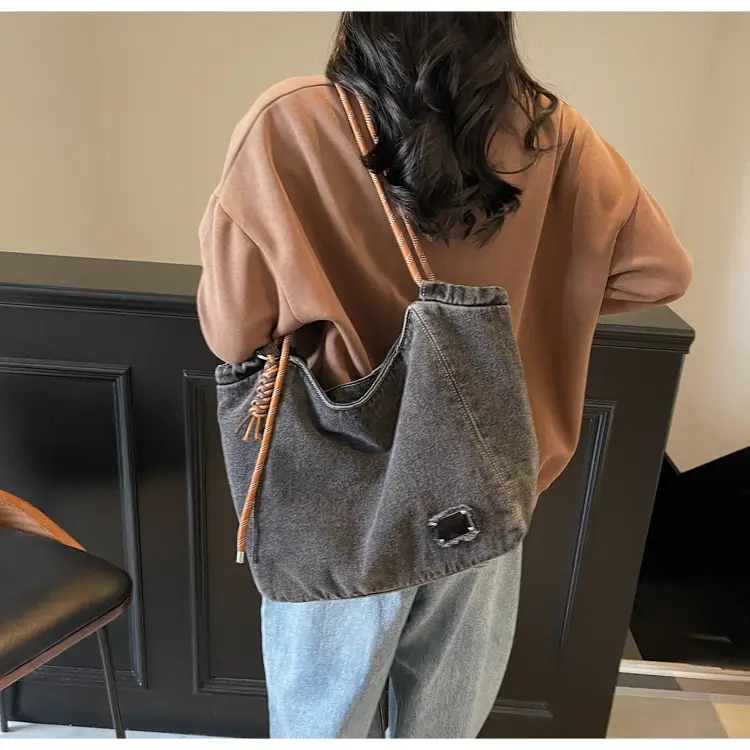 Women Denim Casual Shoulder Bag Large Capacity Lightweight — feature 25
