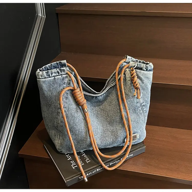 Women Denim Casual Shoulder Bag Large Capacity Lightweight — feature 28