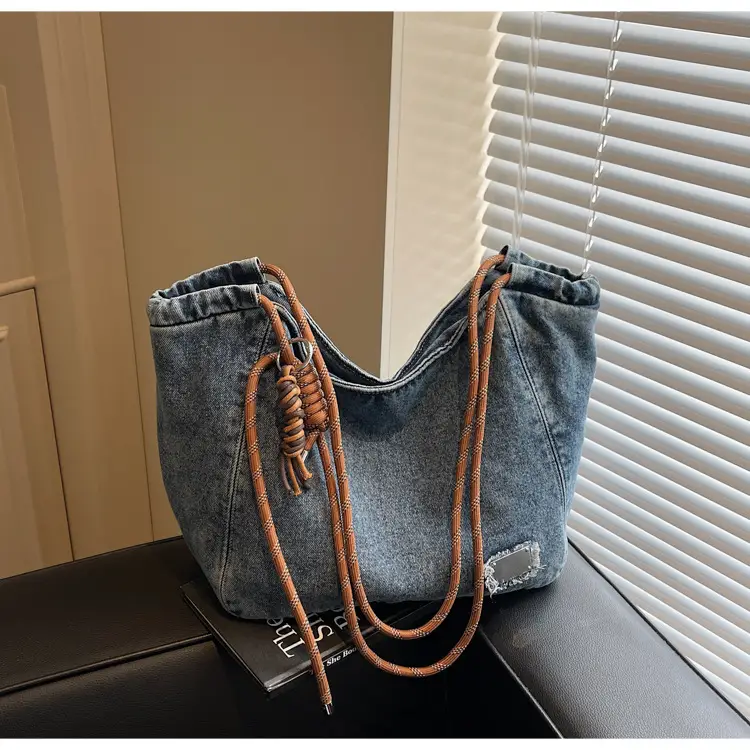 Women Denim Casual Shoulder Bag Large Capacity Lightweight — feature 31