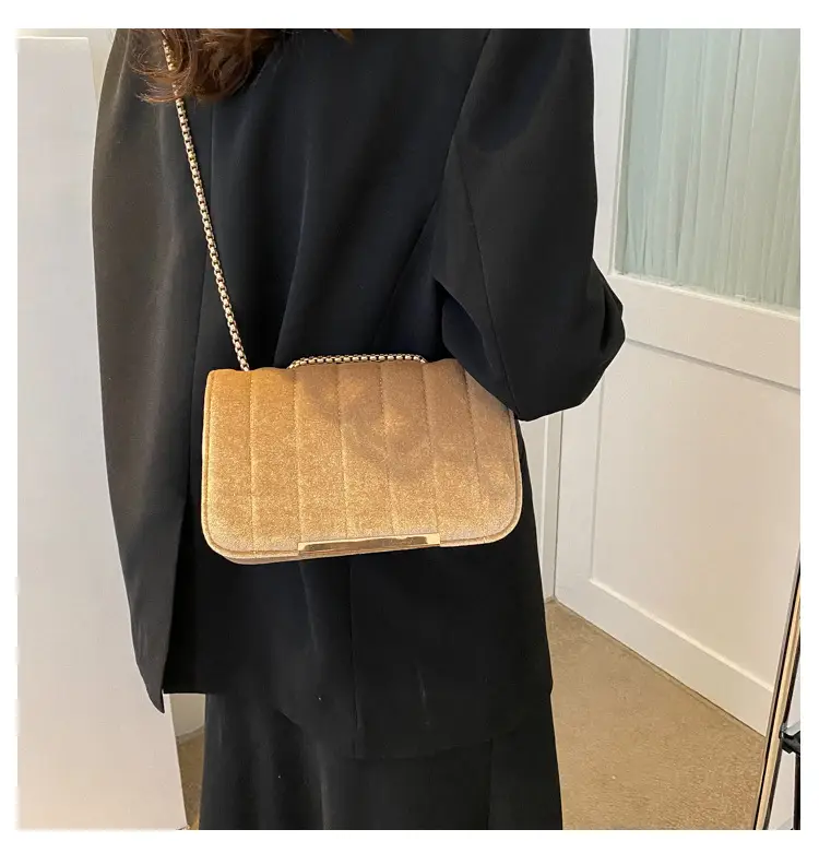 Velvet Square Bag for Women Red Chain Shoulder — feature 16