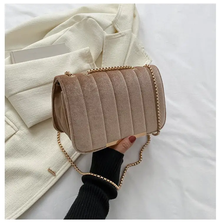 Velvet Square Bag for Women Red Chain Shoulder — feature 21