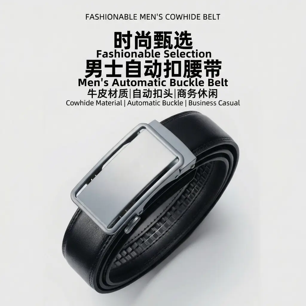 Men's Automatic Buckle Belt Wallet Gift Box — feature 6