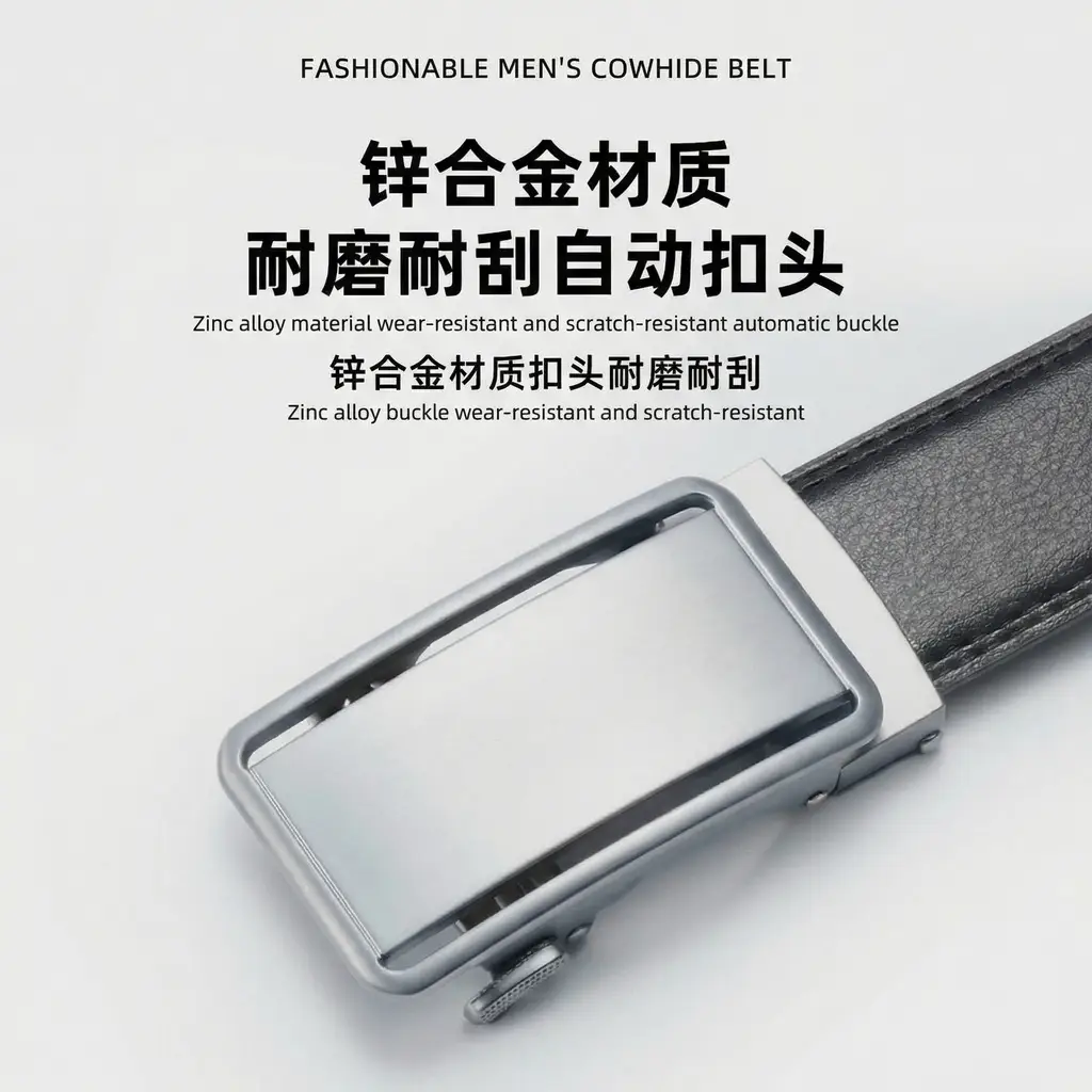 Men's Automatic Buckle Belt Wallet Gift Box — feature 7