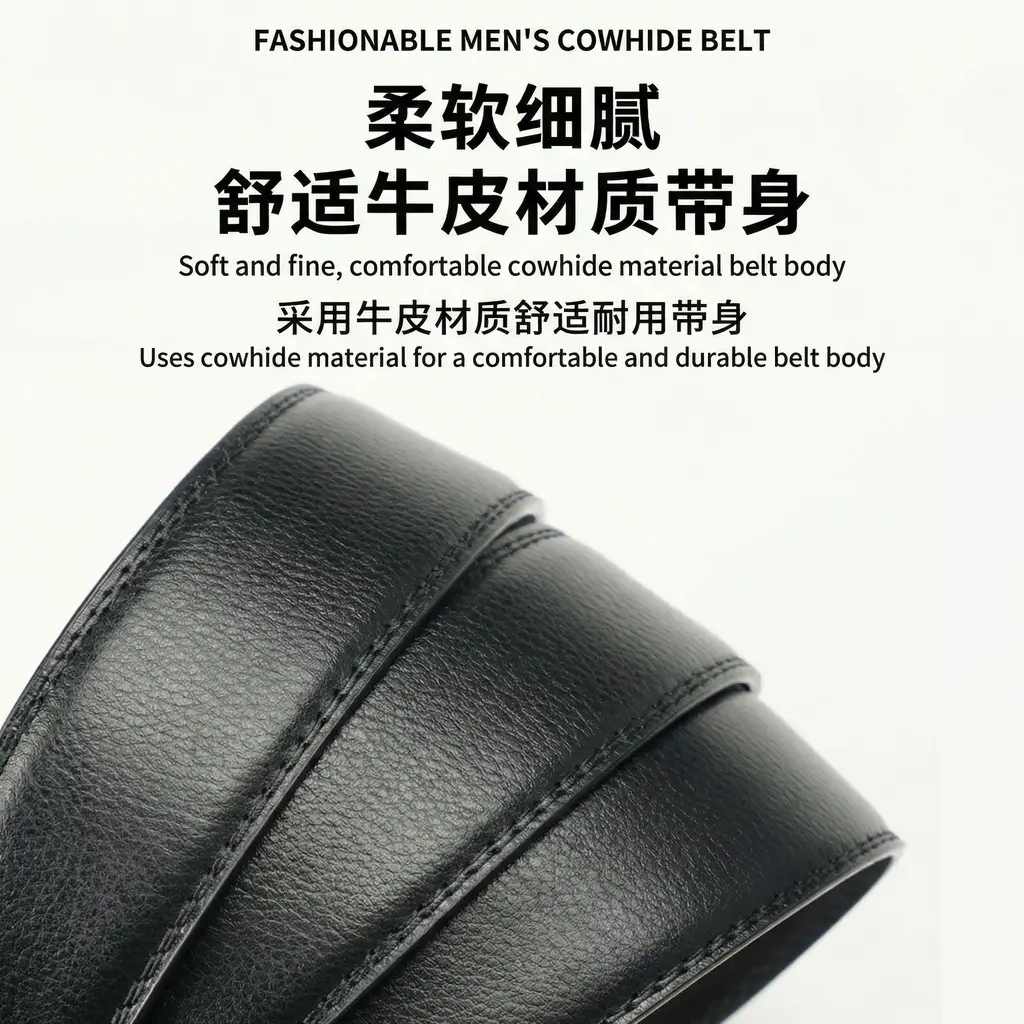 Men's Automatic Buckle Belt Wallet Gift Box — feature 9