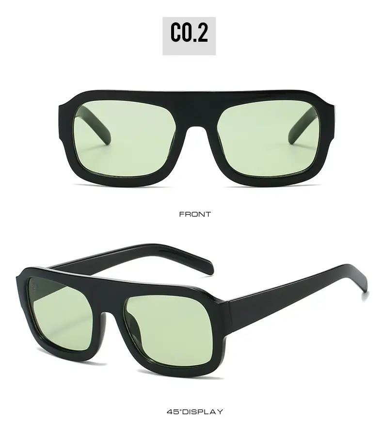 Women's Retro Aviator Sunglasses Green Lens — feature 20