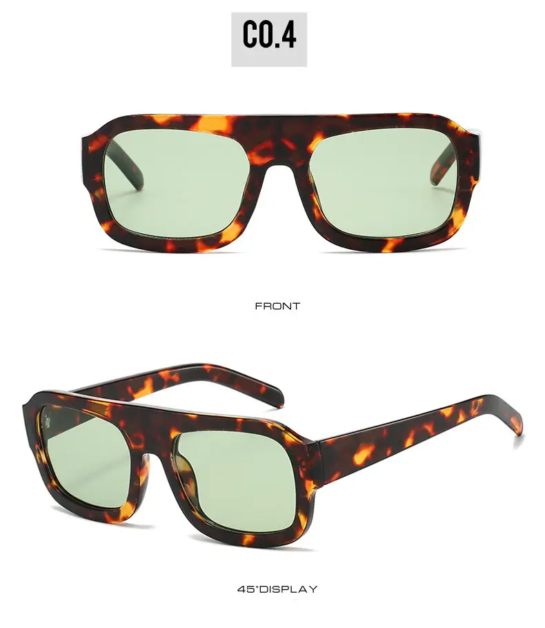 Women's Retro Aviator Sunglasses Green Lens — feature 22