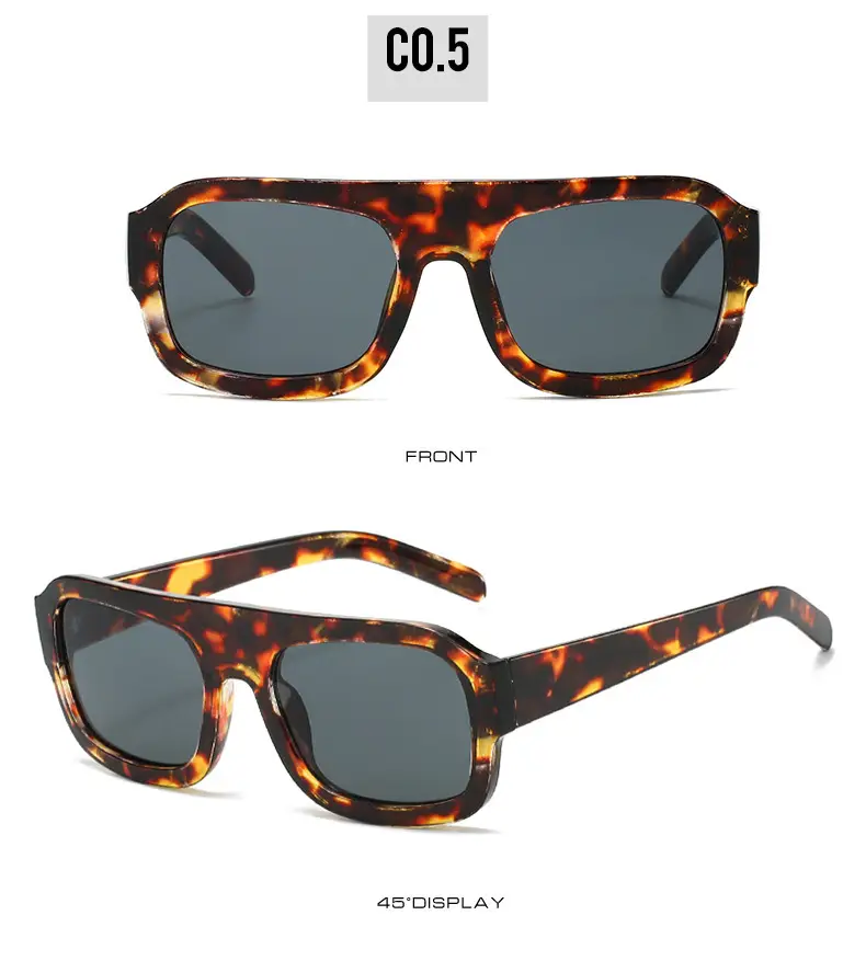 Women's Retro Aviator Sunglasses Green Lens — feature 23