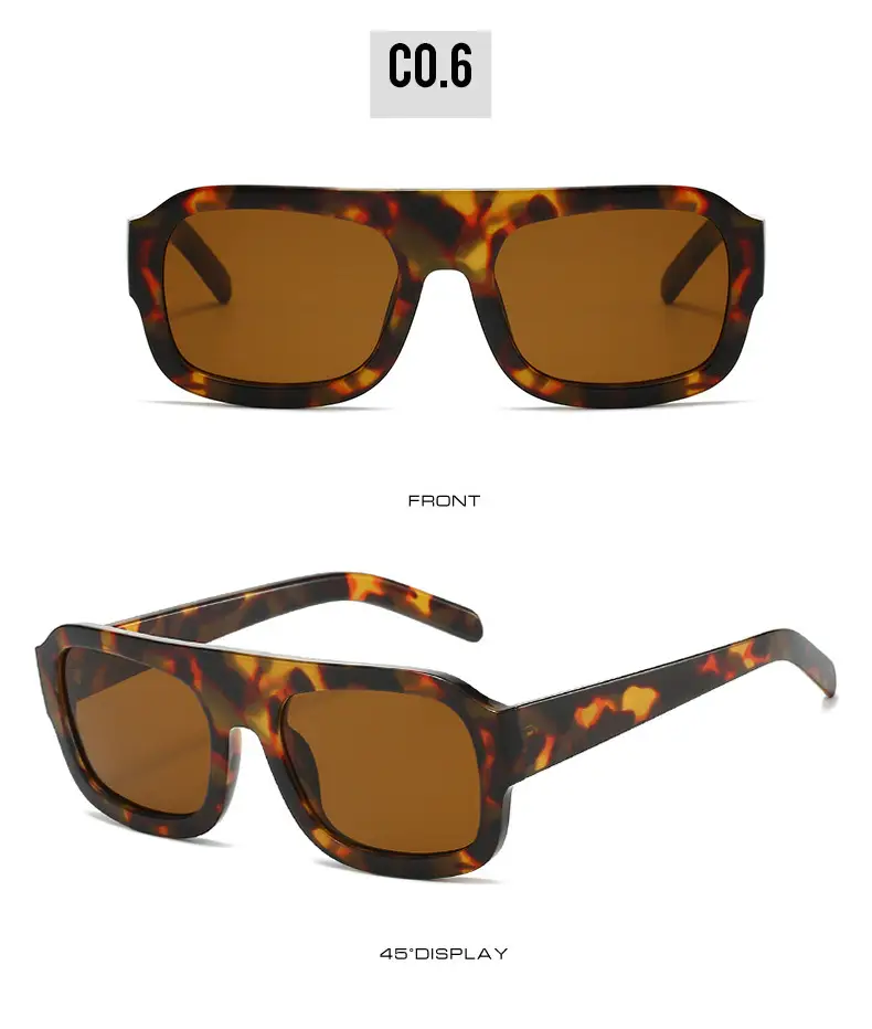 Women's Retro Aviator Sunglasses Green Lens — feature 24