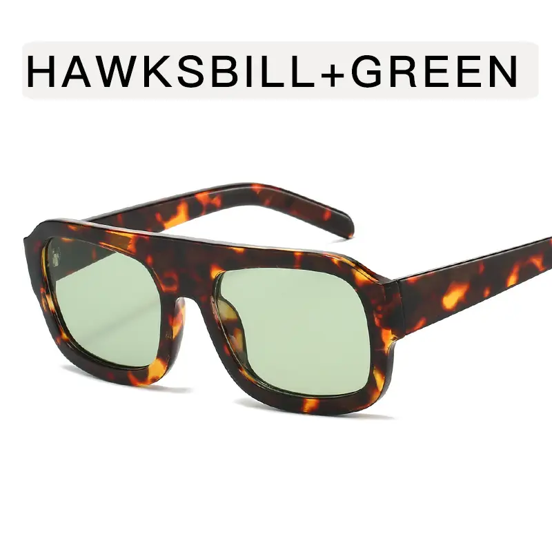 Women's Retro Aviator Sunglasses Green Lens