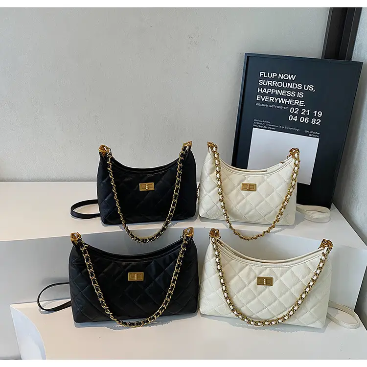 Vintage Rhombic Chain Tote Bag Women 2025 New Commute — feature 12